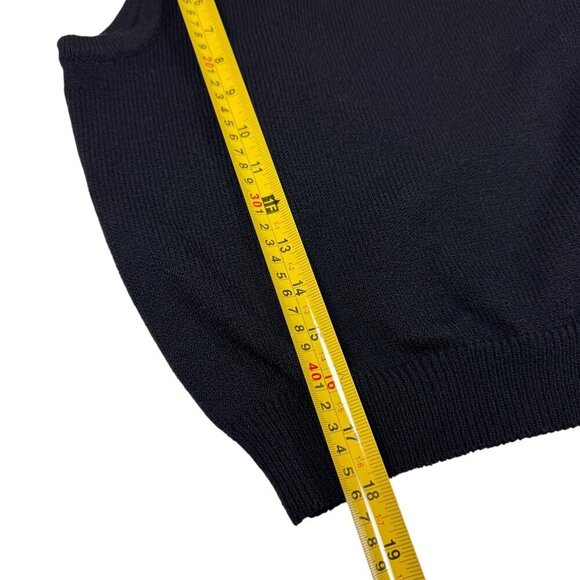St John Basic Tank Top Sz.S Black Santana Knit Cropped Staple Capsule Wardrobe - Picture 7 of 9